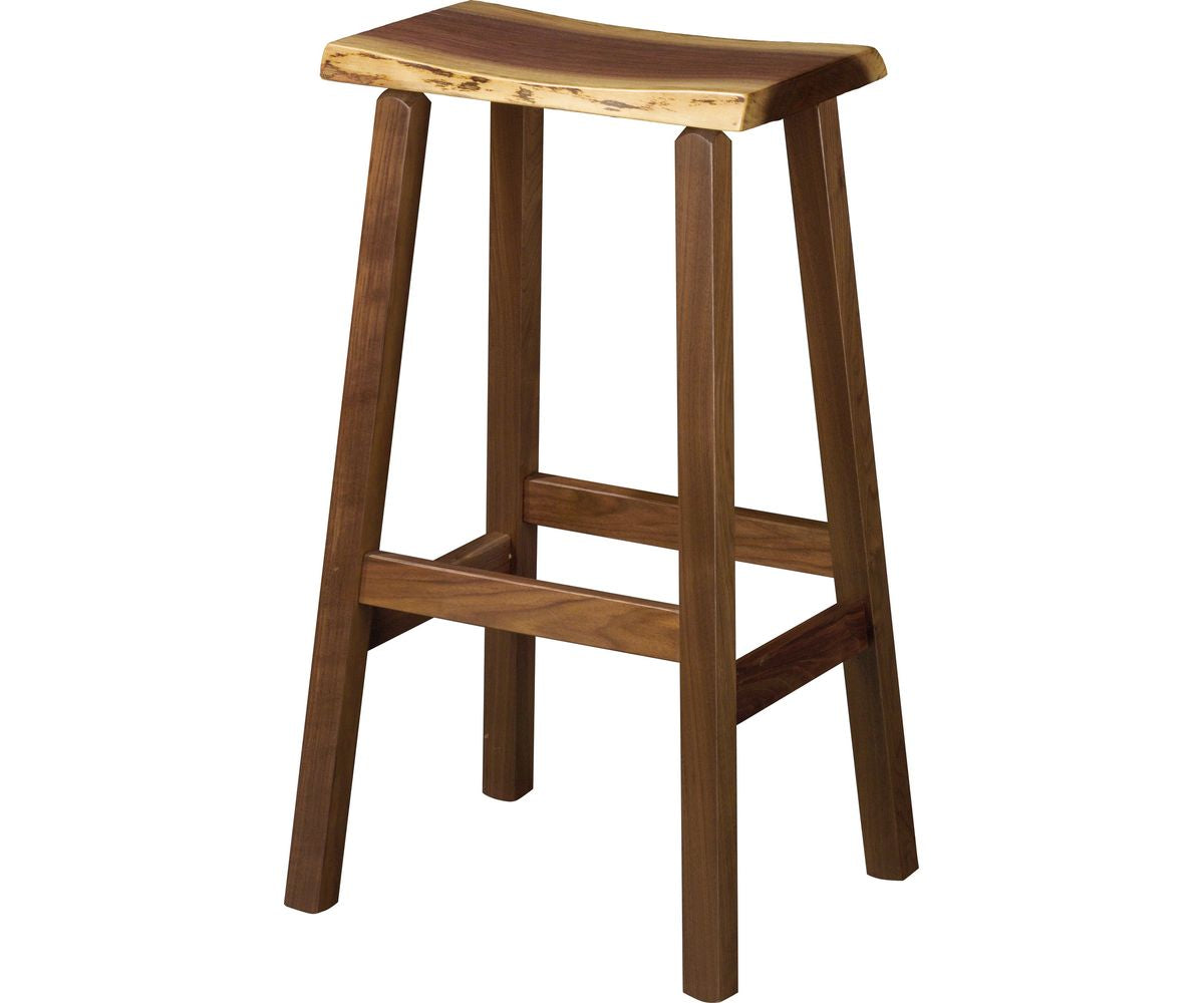 Live Edge Bar Chair (Handmade Amish)