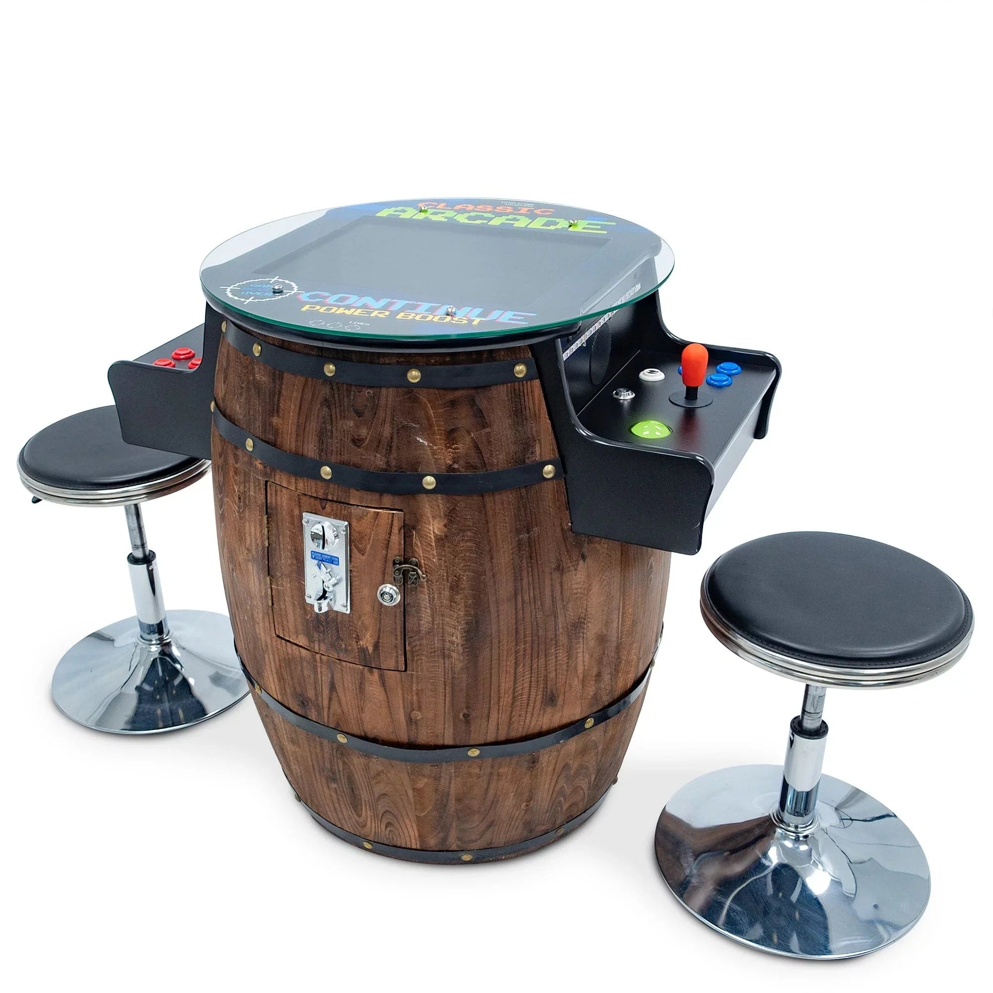 Wine Barrel Cocktail Arcade Machine