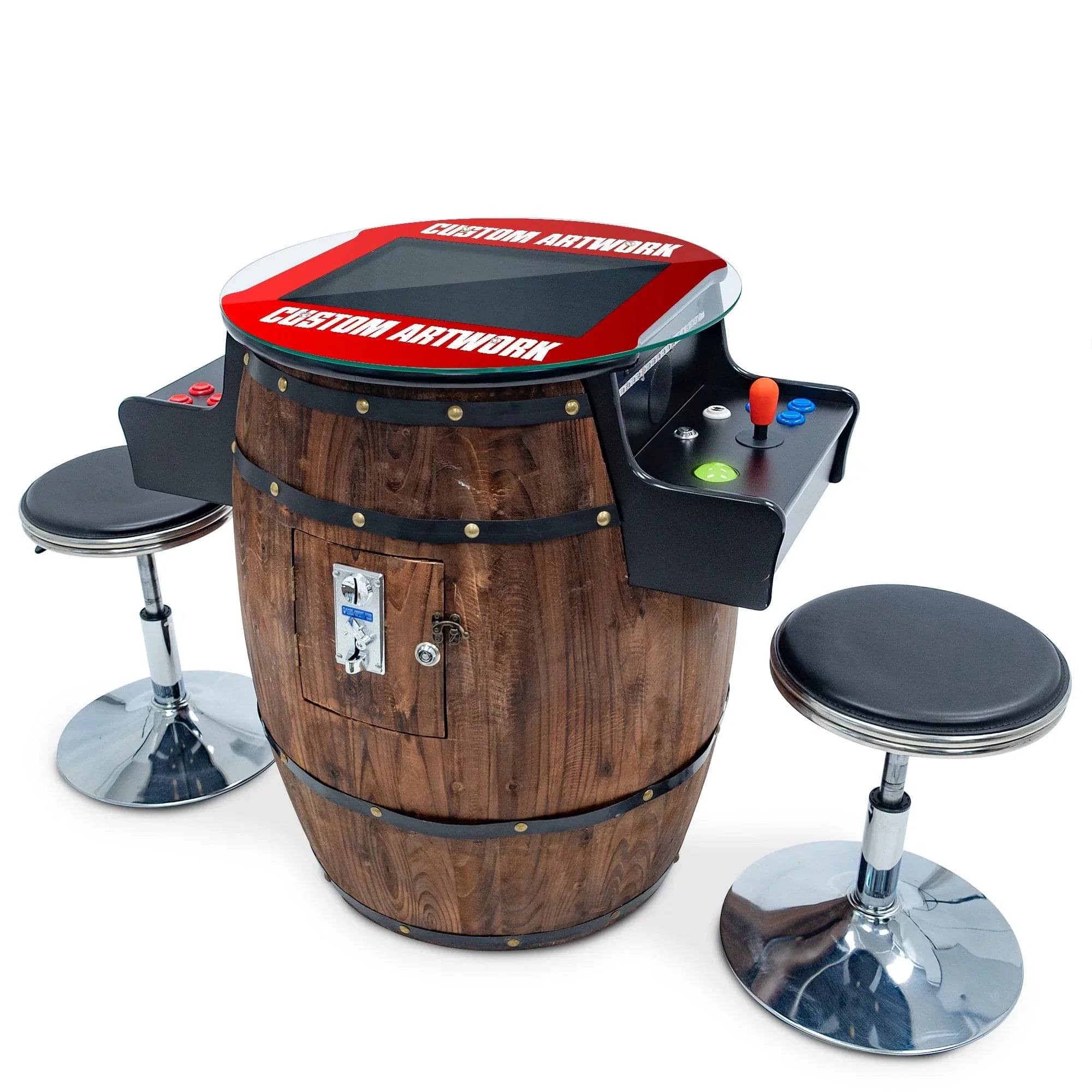 Wine Barrel Cocktail Arcade Machine