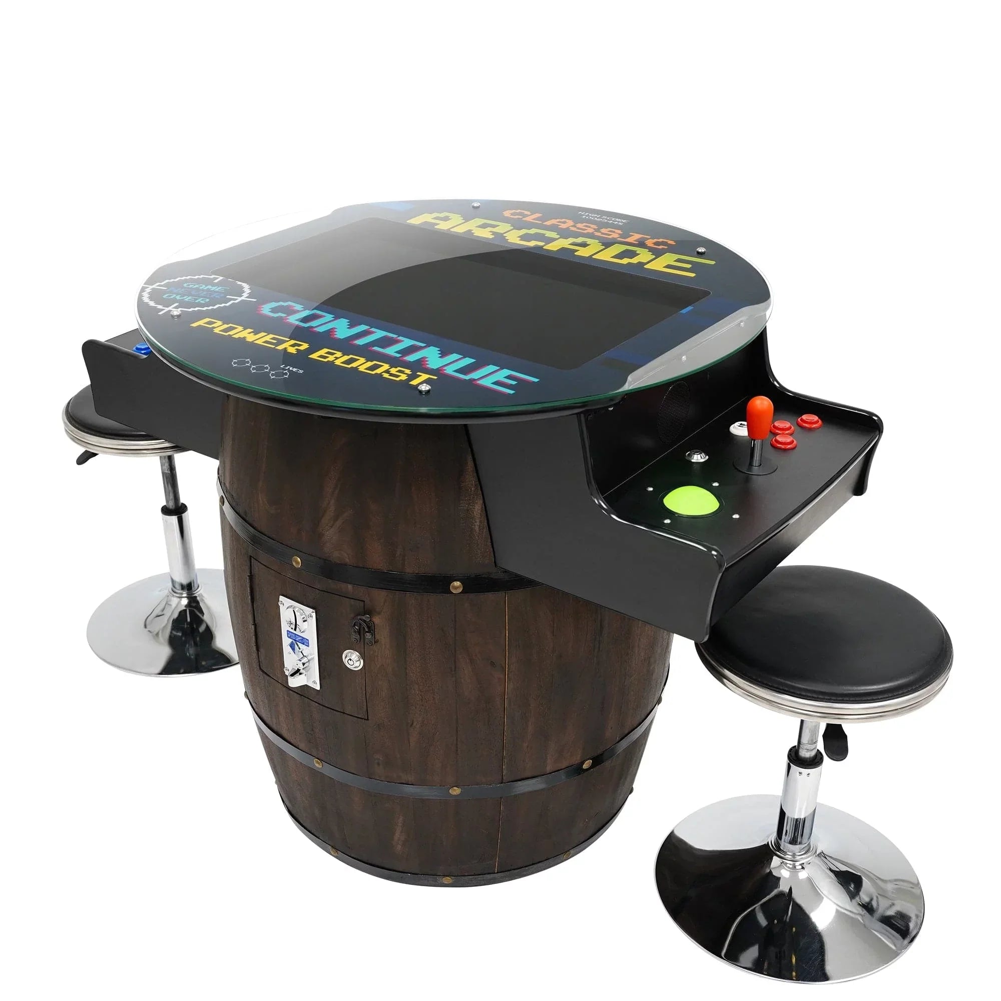 Wine Barrel Cocktail Arcade Machine