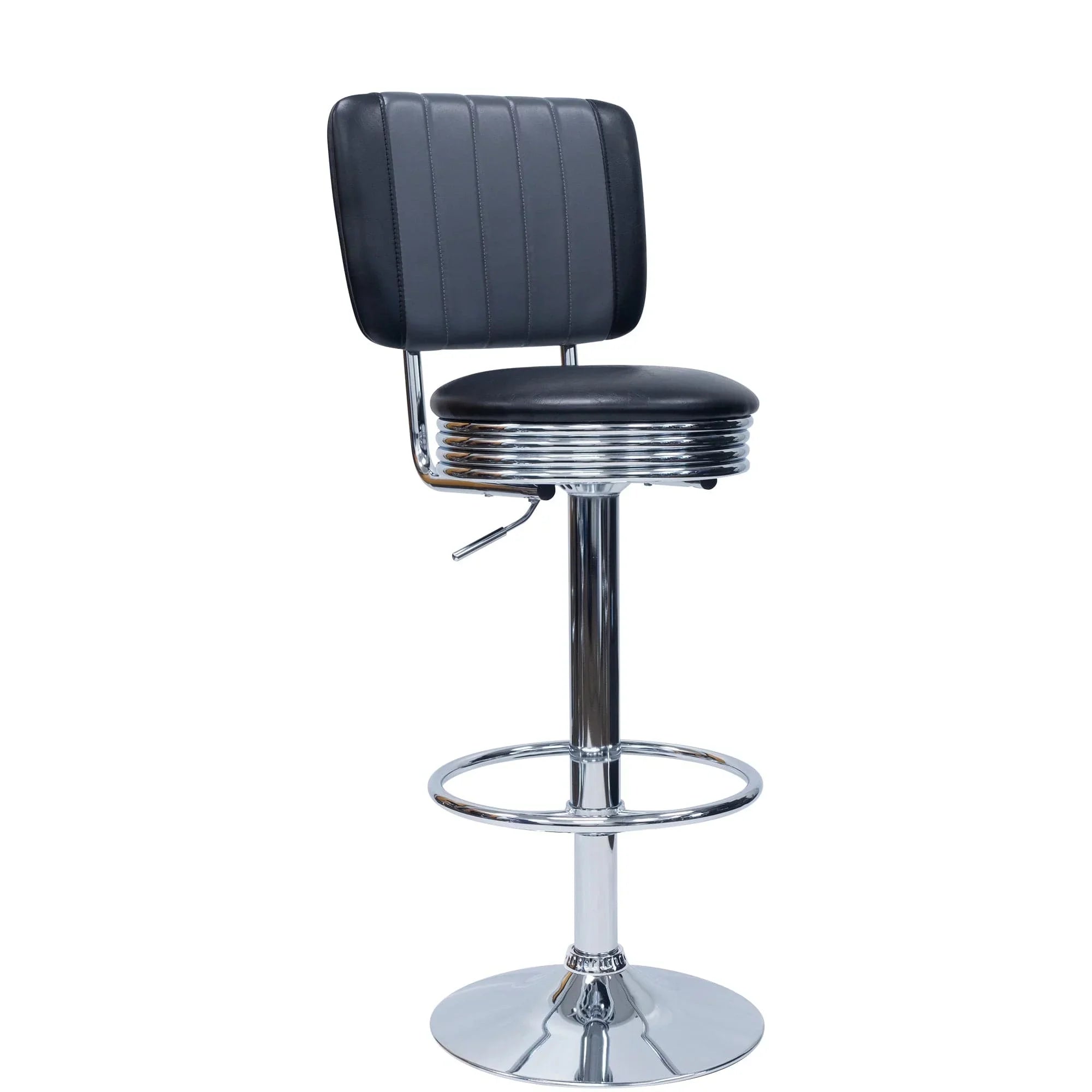 Adjustable Bar Stool with Backrest