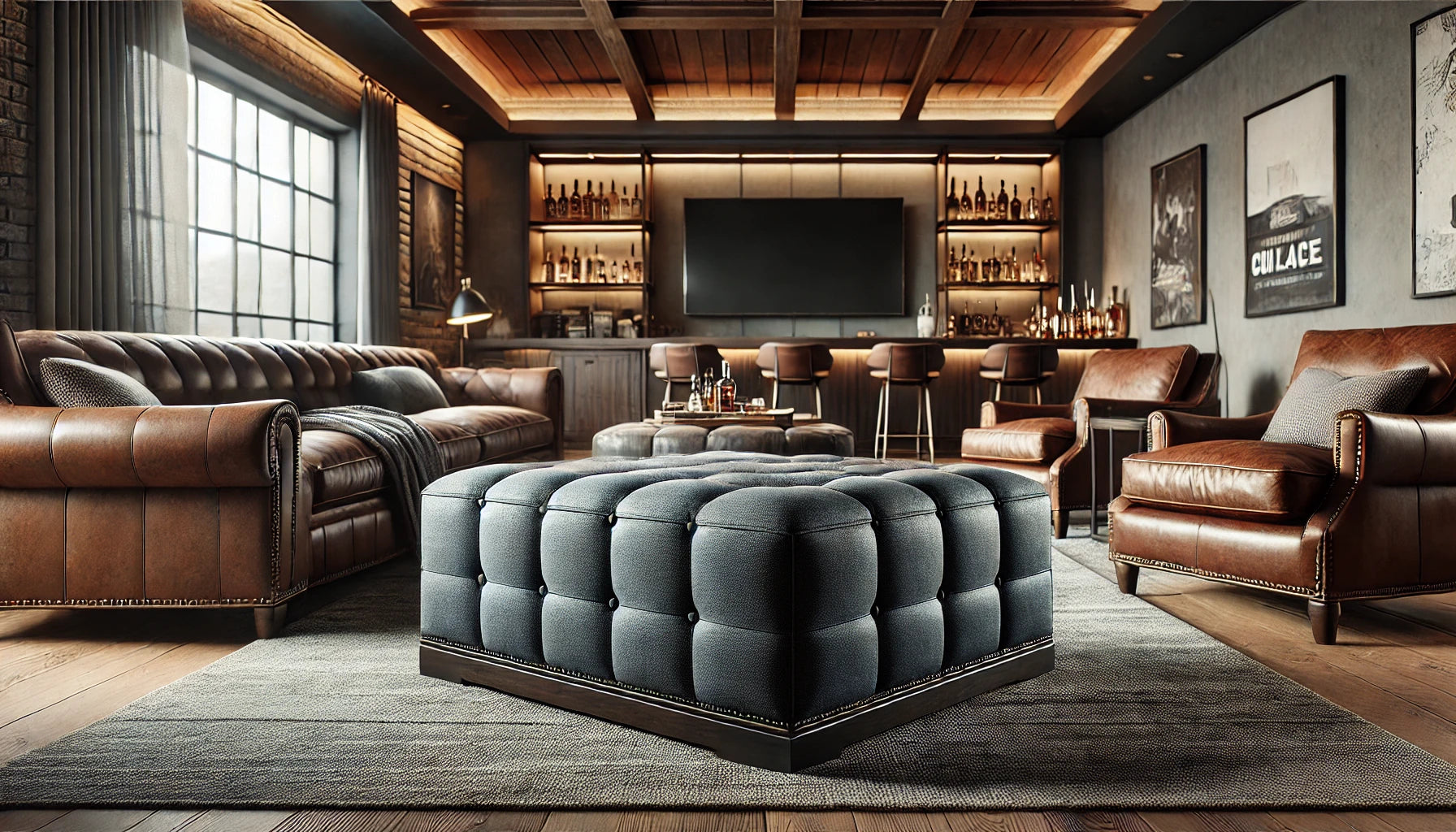 Alpha Man Marshmallow ottoman