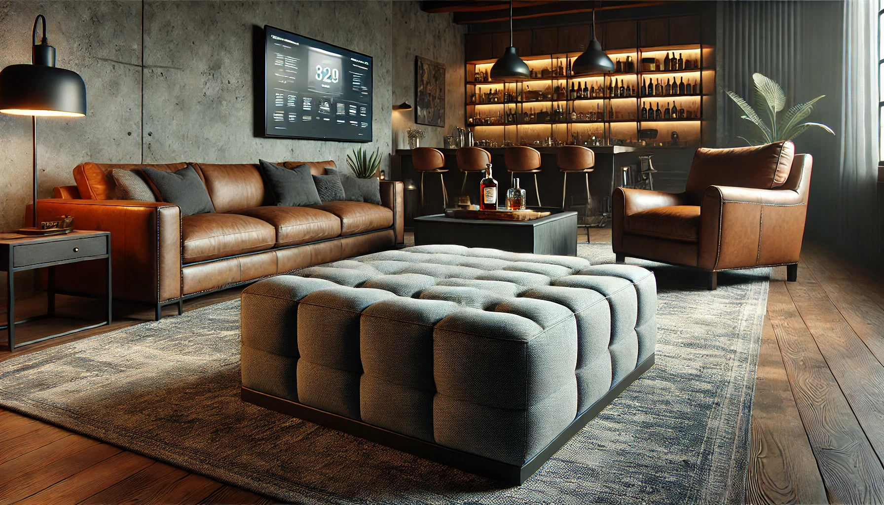 Alpha Man Marshmallow ottoman