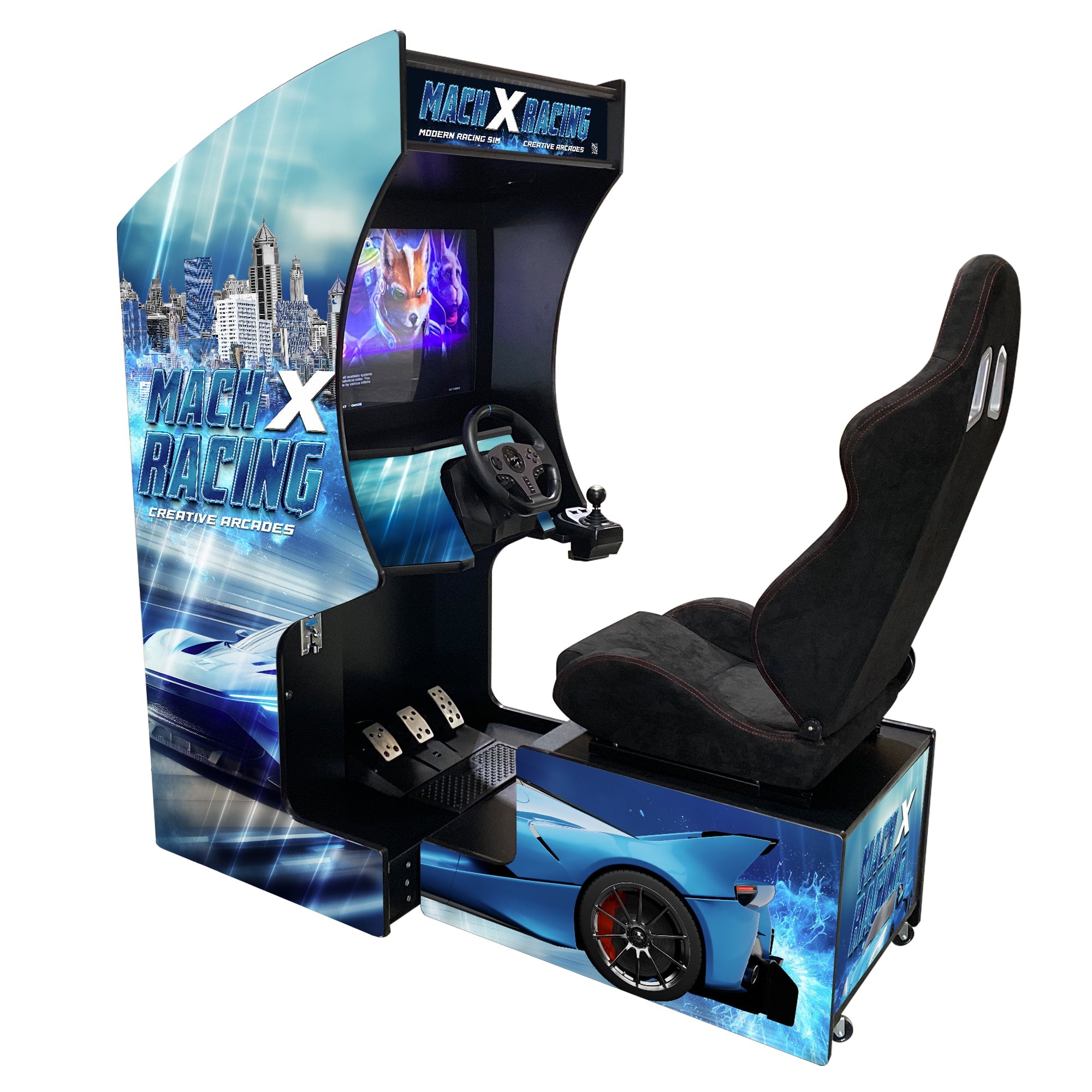 Modern Racing Sim Machine | Wifi Compatible Sim Racing Arcade