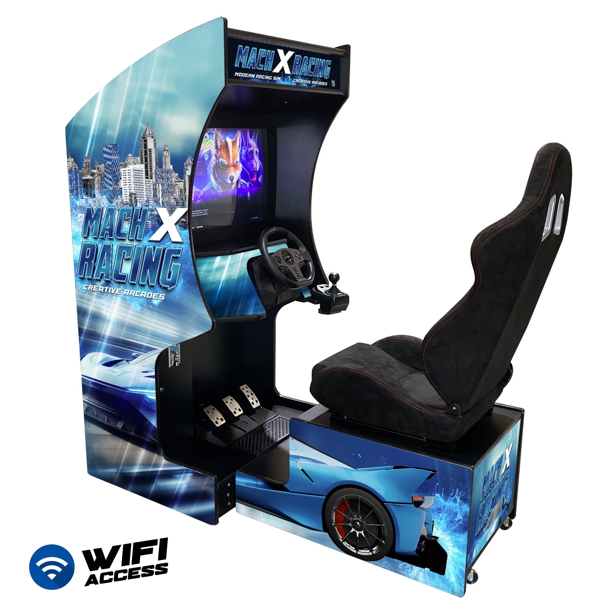 Modern Racing Sim Machine | Wifi Compatible Sim Racing Arcade