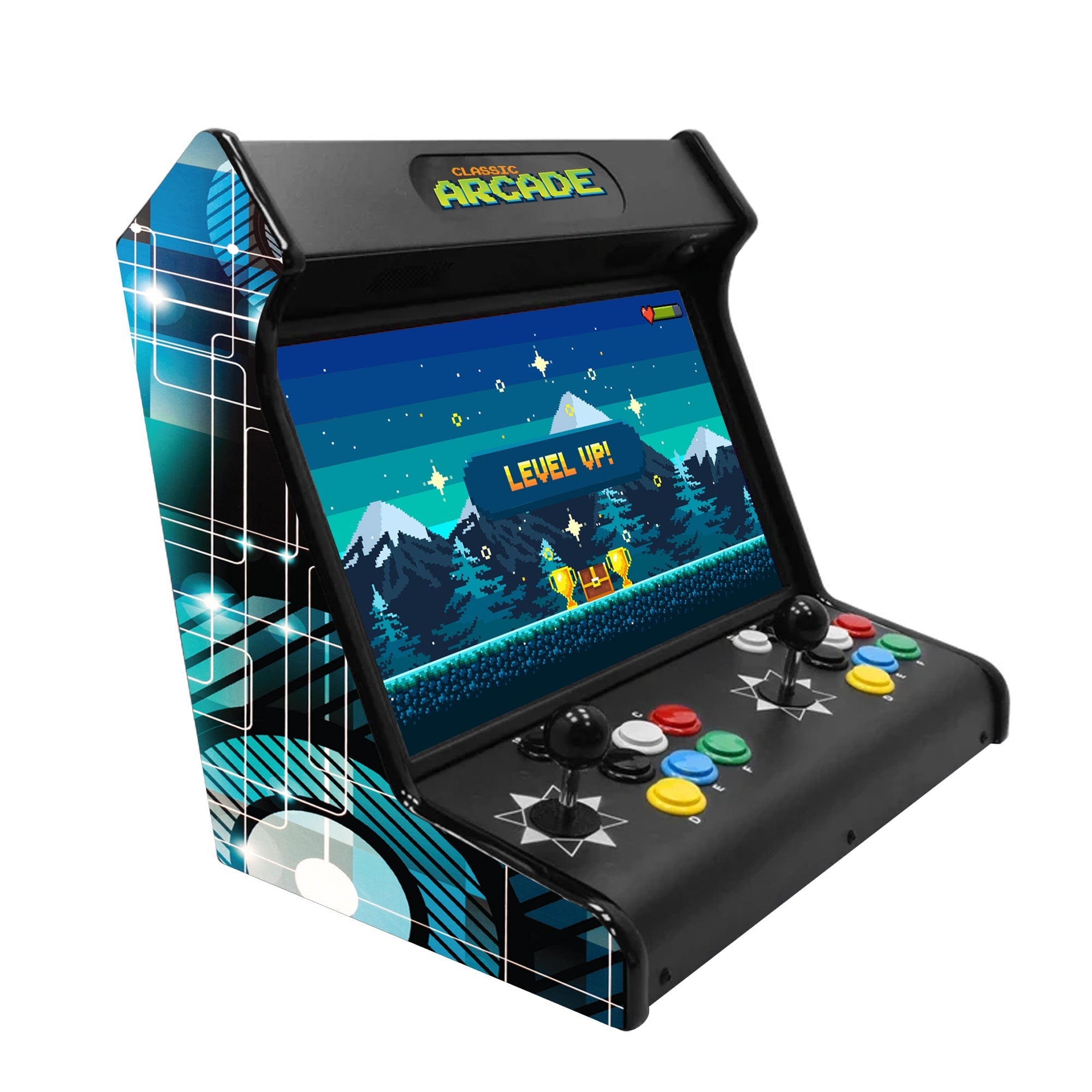 2P Mini 18.5" LCD Tabletop Arcade Machine with 23,000 Modern and Classic Games | Wifi Access | HDMI Compatible